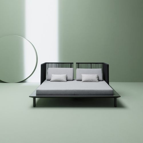 Dormeuse contemporanea - SUNMOON - Varaschin - in tessuto / in alluminio verniciato / in resina intrecciata