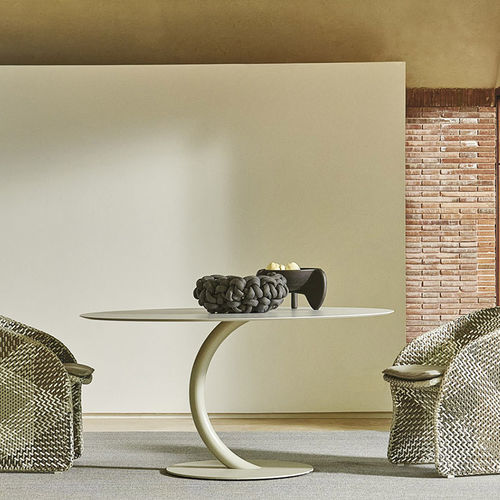 Tavolo contemporaneo - Flexion - Varaschin - in HPL / in ceramica / con supporto in acciaio verniciato a polvere