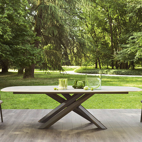 Tavolo contemporaneo - SYSTEM STAR - Varaschin - in HPL / in ceramica / con supporto in alluminio
