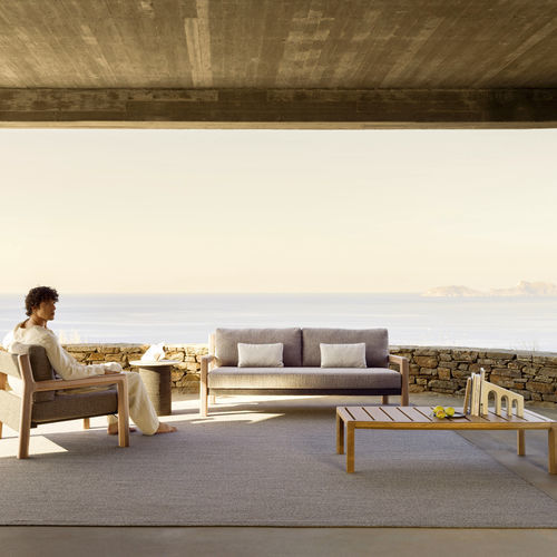 Divano contemporaneo - 25742 - Varaschin - da esterno / in alluminio / in iroko