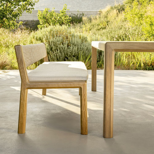 Panca contemporanea - 25791 - Varaschin - in legno / in iroko / senza schienale