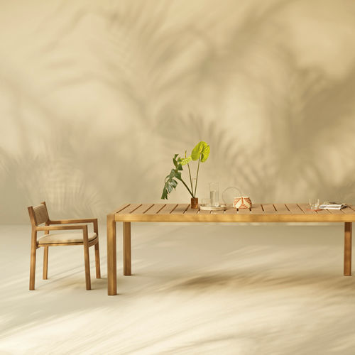Poltrona contemporanea - 2571_S - Varaschin - in tessuto / in legno / in iroko