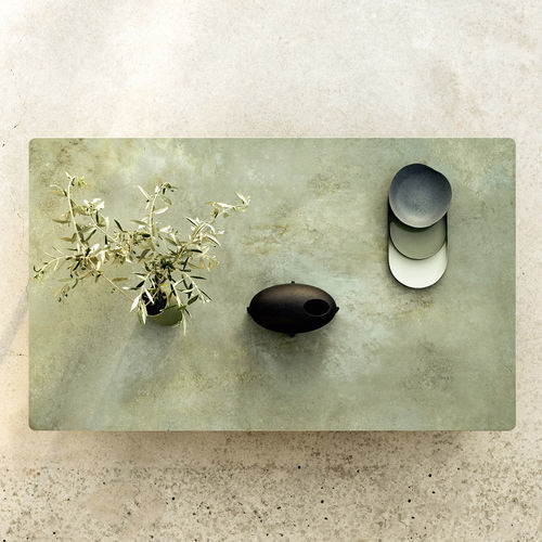 Tavolino basso moderno - SUNMOON - Varaschin - in alluminio / con supporto in alluminio / rettangolare