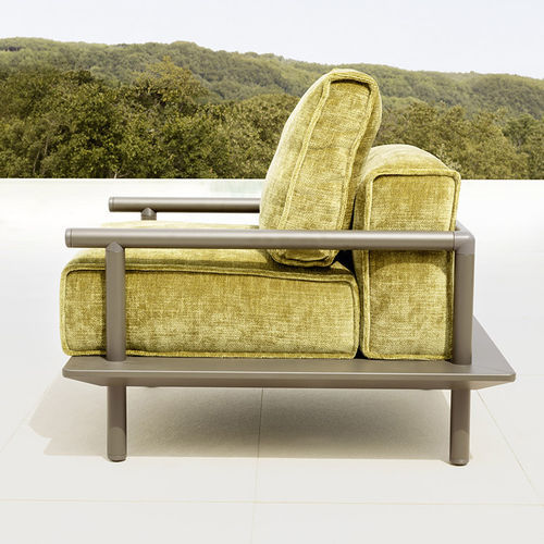 Poltrona design minimalista - SUNMOON SLIM - Varaschin - in schiuma di poliuretano / in tessuto / in alluminio