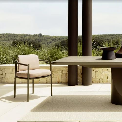 Sedia da pranzo design minimalista - ALLEGRA SLIM - Varaschin - per esterni / in acciaio laccato / in alluminio termolaccato