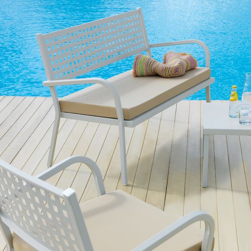 Divano classico - CH630 - Vermobil - da giardino / con supporto in metallo / 3 posti