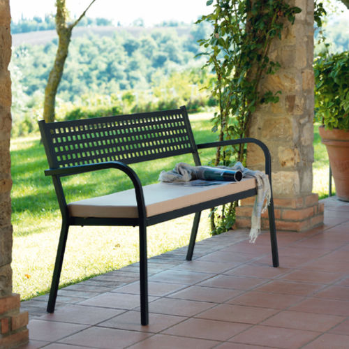 Panca da giardino classica - CH3110 - Vermobil - in metallo / con schienale