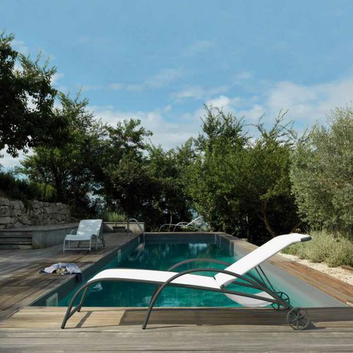 Lettino prendisole classico - CH380 - Vermobil - in tessuto / in metallo / da giardino