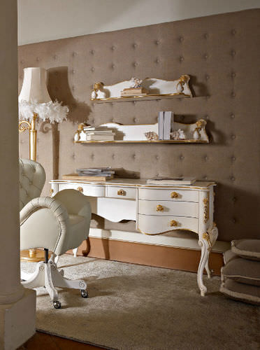 Scrivania in stile - TEA - Volpi - in legno / con 4 gambe / per bambini