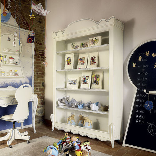 Libreria in stile - ALICE  - Volpi - in legno laccato / per bambini / bianca