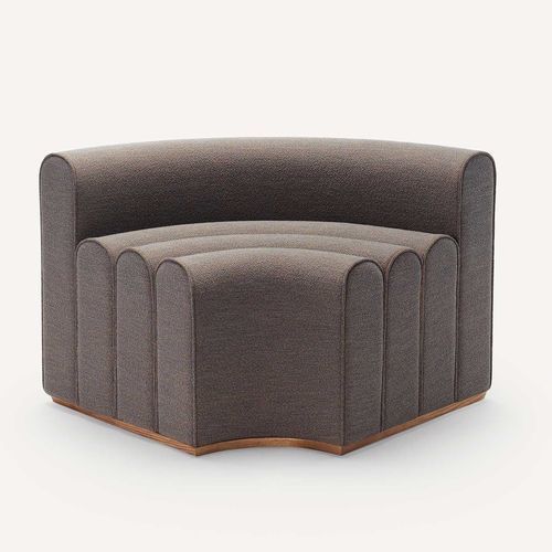 Divanetto imbottito contemporaneo - Arkad B - Zilio A&C - in tessuto / con supporto in legno / con schienale