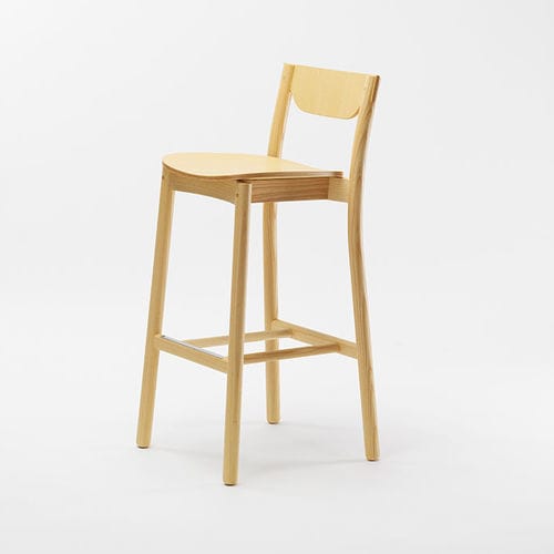 Sedia alta contemporanea - Nico - Zilio A&C - da interno / in tessuto / in legno compensato
