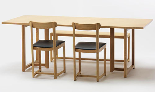 Tavolo da pranzo contemporaneo - Seleri - Zilio A&C - in rovere / con supporto in legno / rettangolare
