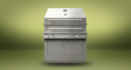 Barbecue multicombustibile - K750HB - KALAMAZOO OUTDOOR GOURMET - da incasso / in metallo