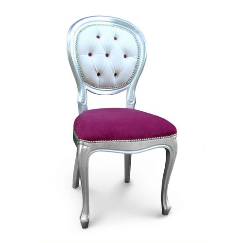 Sedia in stile Luigi XVI - CHERRY - David Style - in tessuto / con supporto in legno / a medaglione
