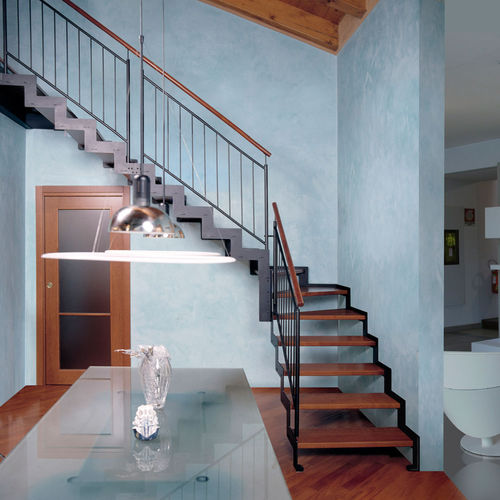 Scala dritta - LOGICA T - ITALIAN FASHION STAIRS - a L / a U / con gradini in legno