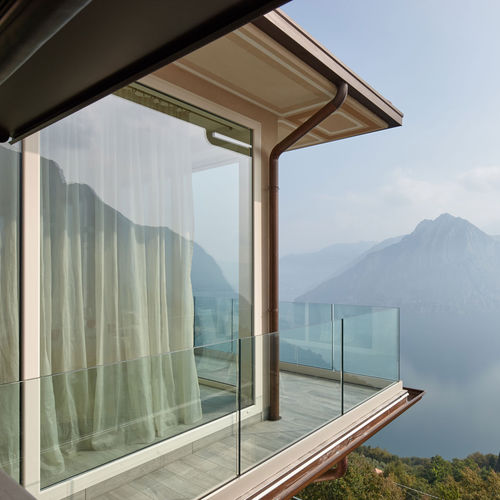 Ringhiera in alluminio - T-E-GLASS - ITALIAN FASHION STAIRS - pannelli in vetro / da esterno / per balcone