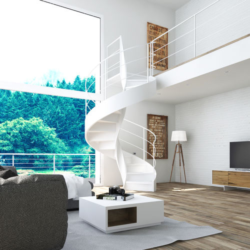 Scala elicoidale - EDERA R-METAL - ITALIAN FASHION STAIRS - con gradini in legno / con struttura in legno / per uso residenziale