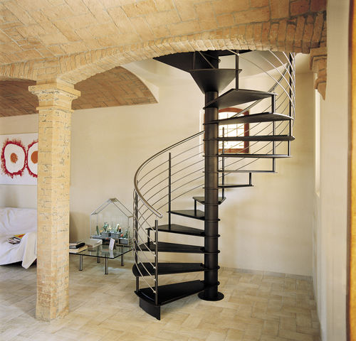 Scala a chiocciola - METAL C INOX L - ITALIAN FASHION STAIRS - con gradini in metallo / con struttura in acciaio inossidabile / per uso residenziale