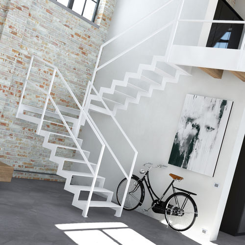 Scala dritta - LOGICA METAL R-METAL - ITALIAN FASHION STAIRS - a L / a U / con gradini in metallo