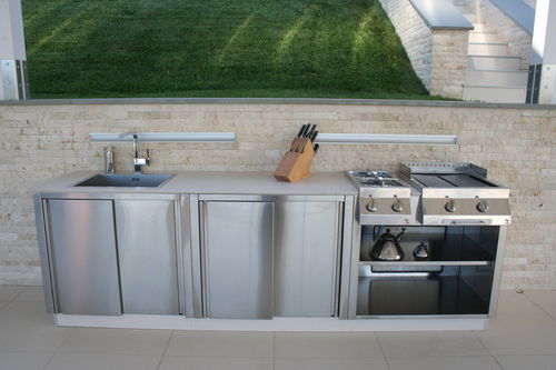 Cucina da esterno - OUTDOOR KITCHEN 3 - Bianchi group srl - classica / in acciaio inossidabile / senza maniglie