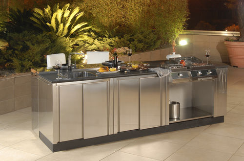 Cucina da esterno - OUTDOOR KITCHEN 4 - Bianchi group srl - in stile industriale / in acciaio inossidabile / senza maniglie