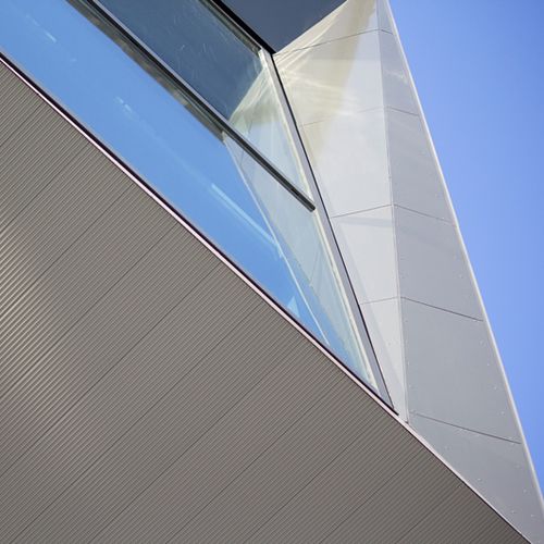Rivestimento di facciata a doghe - LBV.MICROVAGUES.7219 - Look Metal - in alluminio / in lega d'alluminio / in alluminio estruso