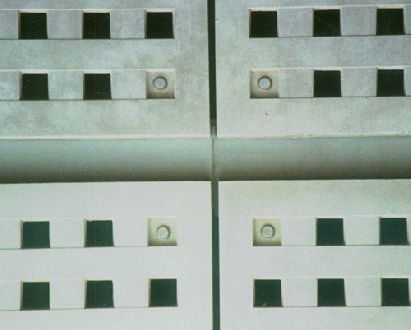 Pannello acustico a muro - Betsinor - in composito cemento vetro / rettangolare / perforato