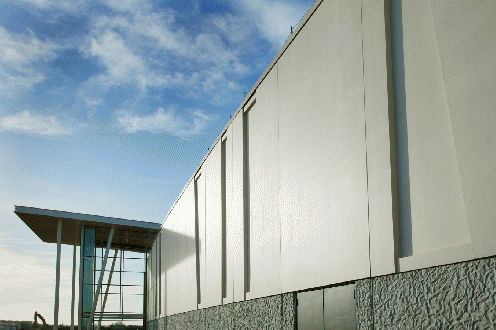 Rivestimento di facciata in pannelli - CCV - Betsinor - in composito cemento vetro / liscio / di grande formato