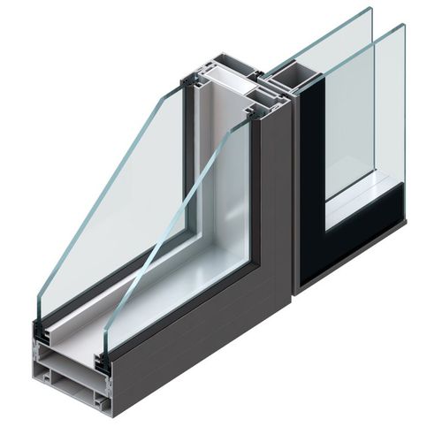 Parete amovibile - PF-100 S - FEAL Croatia Ltd. - a vetrina / in alluminio / da ufficio