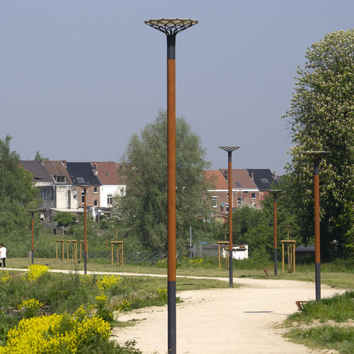 Lampione urbano - BALAD' - Valmont France - contemporaneo / in metallo / in legno
