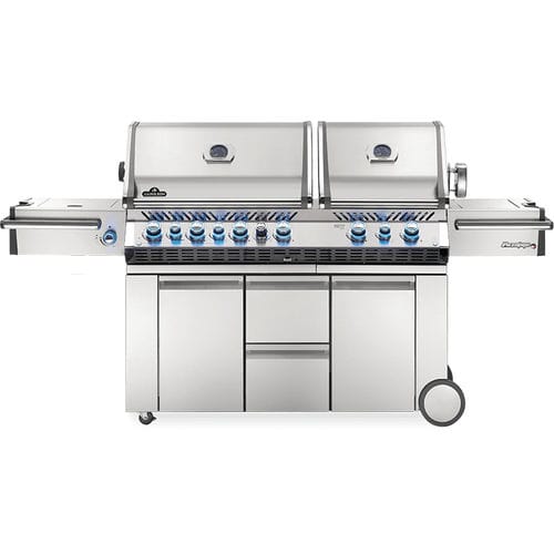 Barbecue a gas - PRESTIGE PRO™ 825 RSBI - Napoleon Gourmet Grills - mobile / in acciaio inossidabile / con contenitore