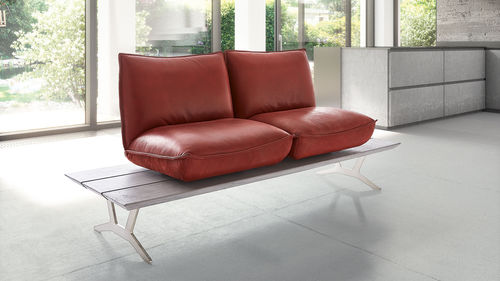 Panca contemporanea - SCHWOF  - Koinor - in legno / in tessuto / in pelle