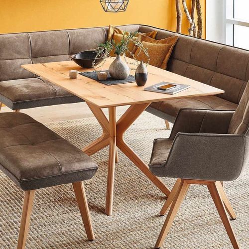 Tavolo da pranzo contemporaneo - T1005 - Koinor - impiallacciato in legno / in ceramica / in HPL