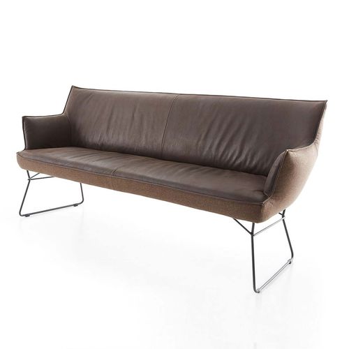 Divanetto imbottito contemporaneo - WIING  - Koinor - in tessuto / in pelle / con supporto in metallo