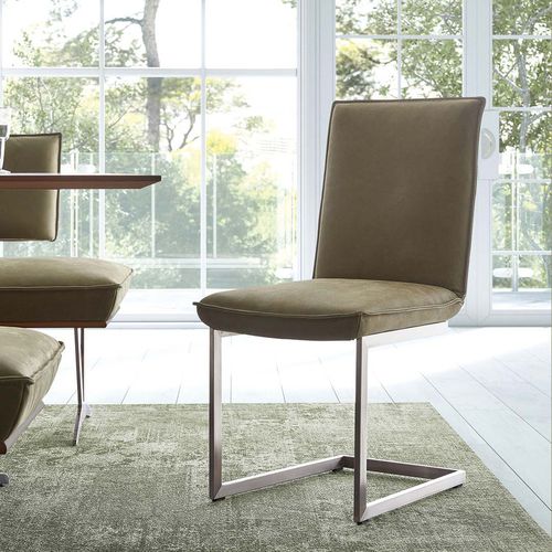 Sedia da pranzo contemporanea - 1203 - Koinor - da interno / in pelle / con supporto in legno massiccio