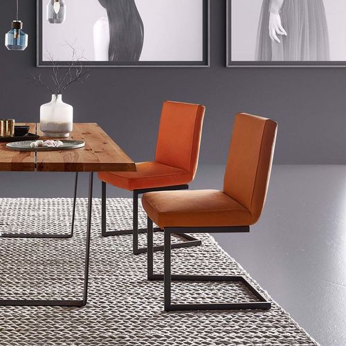 Sedia da pranzo contemporanea - 1208 - Koinor - da interno / in pelle / con supporto in legno massiccio
