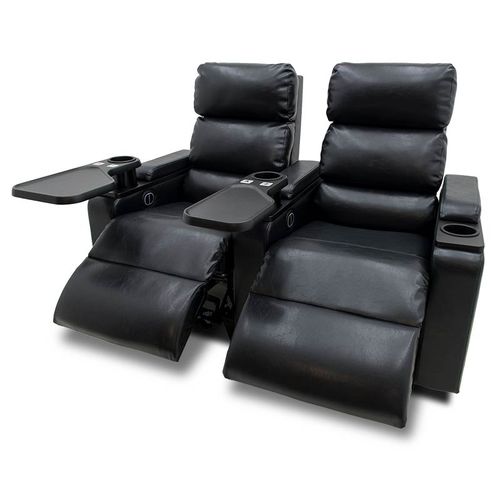 Poltrona per cinema in pelle - SPECTRUM ECLIPSE - Irwin Seating - nera / con poggiatesta / con poggiapiedi