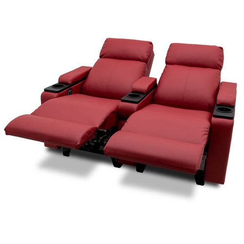 Poltrona per cinema in pelle - SPECTRUM SOLSTICE - Irwin Seating - rossa / con poggiatesta / con poggiapiedi