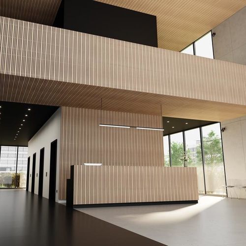 Pannello acustico per controsoffitto - LINEA 422 AL - LAUDESCHER - in douglas / in legno massiccio / in pino