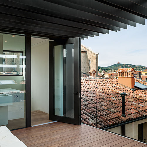 Porta d'ingresso - NOVA - Oikos Venezia - in vetro / a bilico / contemporanea