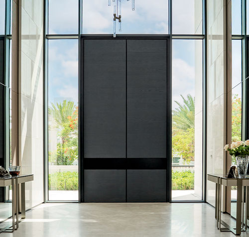 Porta d'ingresso - TEKNO - Oikos Venezia - in rovere / battente / contemporanea