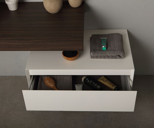 Mobile lavabo sospeso - MINIMAL 25.1 - MASTRO FIORE - in legno / contemporaneo / con cassetti