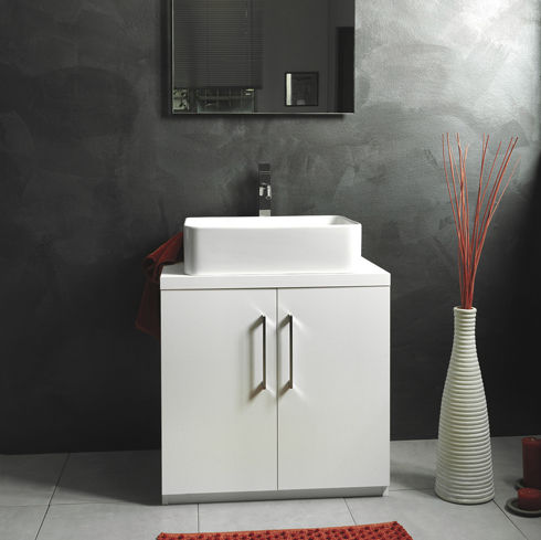 Mobile lavabo da appoggio - LIVING - MASTRO FIORE - in legno / contemporaneo / con sportello