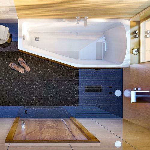Vasca da bagno idromassaggio - SAKA - Condor - d'angolo / per ambiente abitativo / in resina acrilica