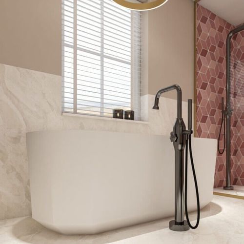 Vasca da bagno ovale - Bloom -Lotus - Condor - ad isola / per ambiente abitativo / in Solid Surface