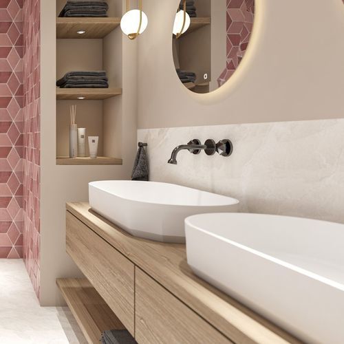 Lavabo da appoggio - BLOOM - Condor - in Solid Surface / finitura opaca / doppio