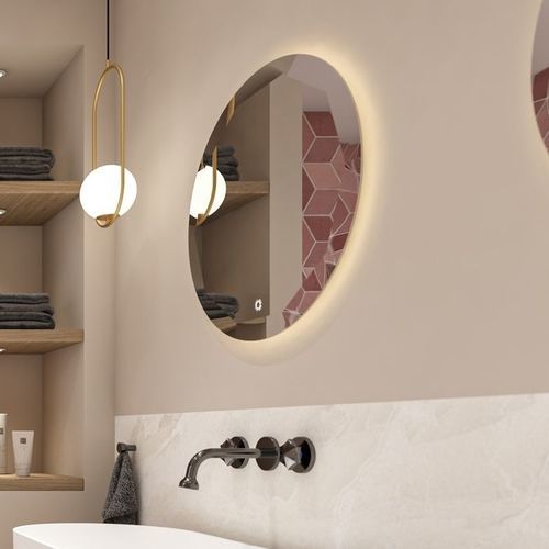 Specchio da bagno a muro - BLOOM -LOTUS - Condor - contemporaneo / rotondo / luminoso