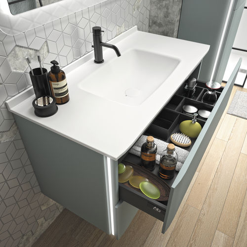 Mobile lavabo doppio - SAXO - AMBIANCE BAIN - sospeso / in legno / in composito