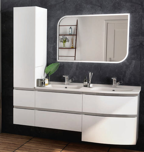 Mobile lavabo doppio - AVISO - AMBIANCE BAIN - sospeso / in legno / in composito
